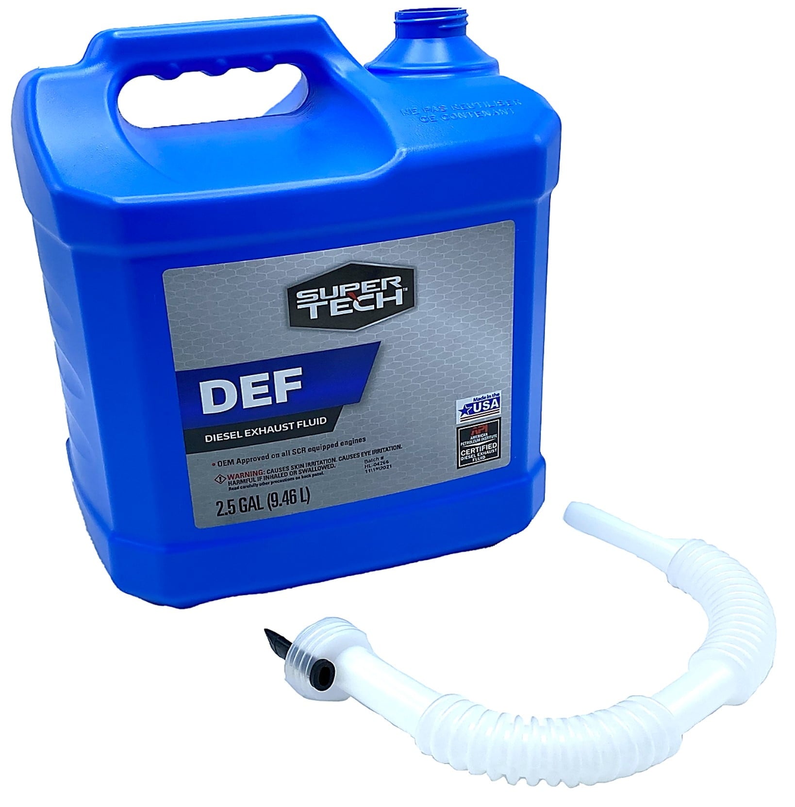 SuperTech Diesel Exhaust Fluid, 2.5 Gallon Bottle, 25 lb, 9 in H, 1 Count