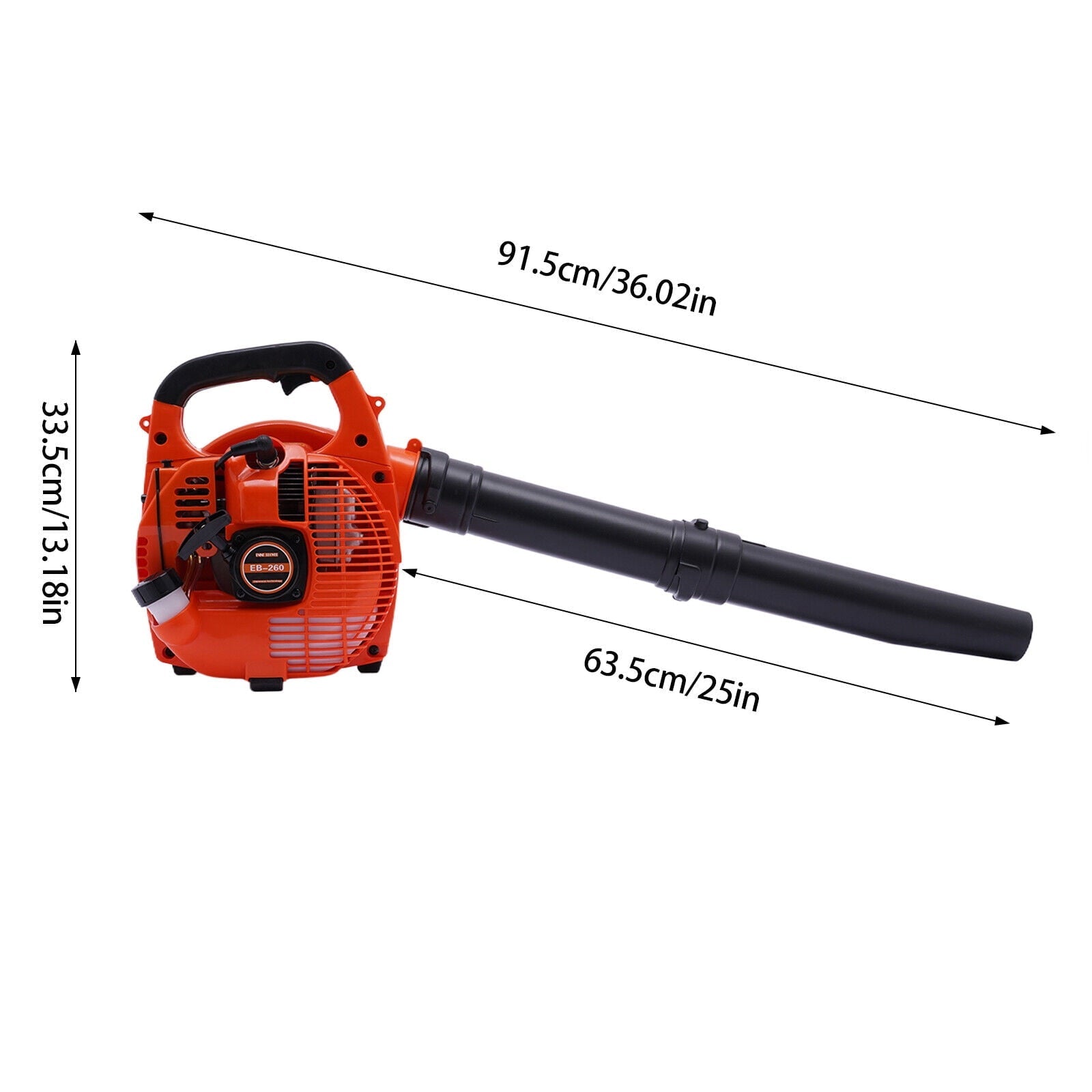 Leaf Blower 25.4CC 2-Stroke Commercial Gas Powered Grass Lawn Yard Dust Blowing Cleaning Tool Handheld