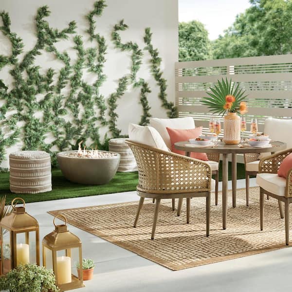 Riverside 48 in. x 15 in. Oval MGO Propane Fire Pit in Glacier Gray