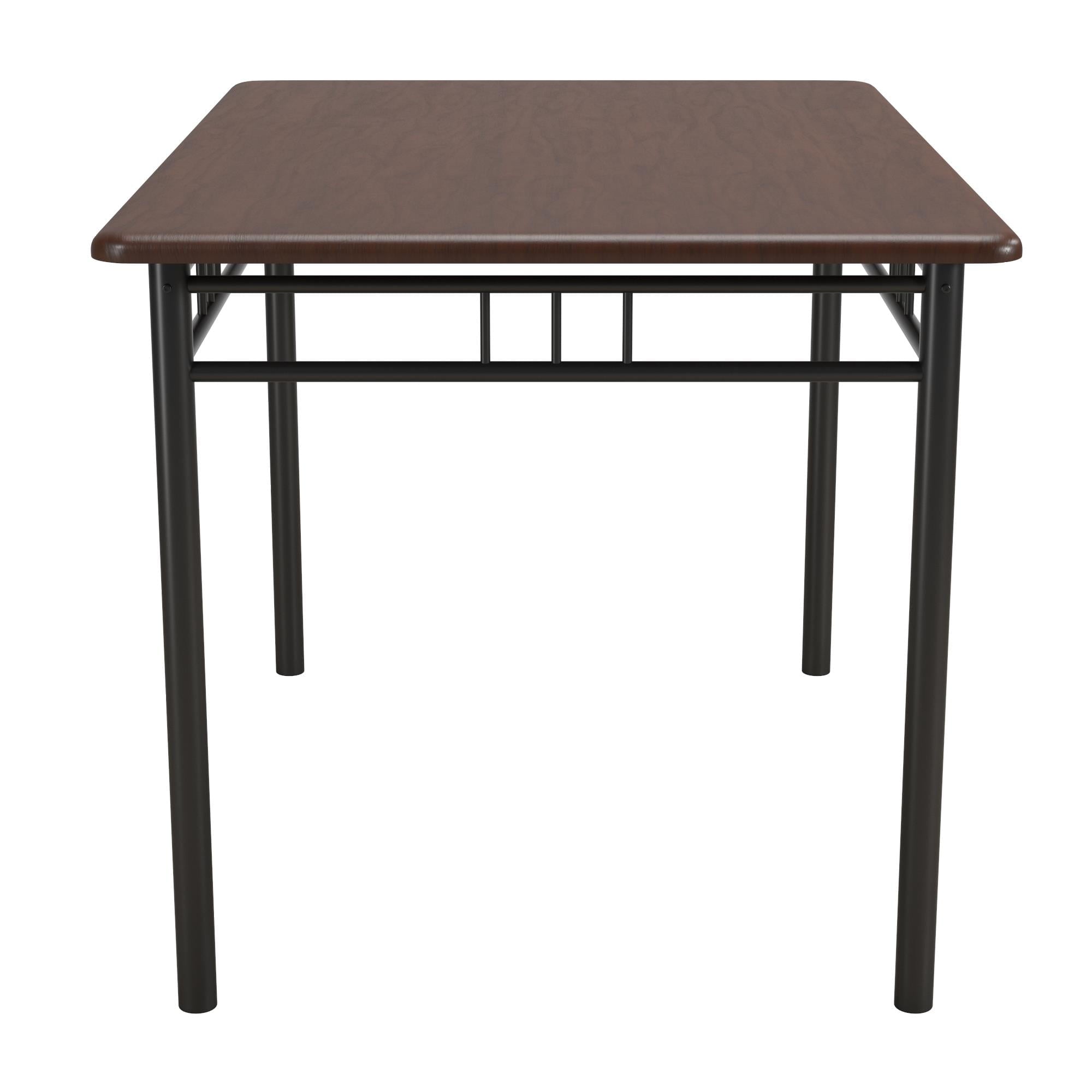 Mainstays Louise Traditional 5-Piece Wood & Metal Dining Set, Deep Walnut