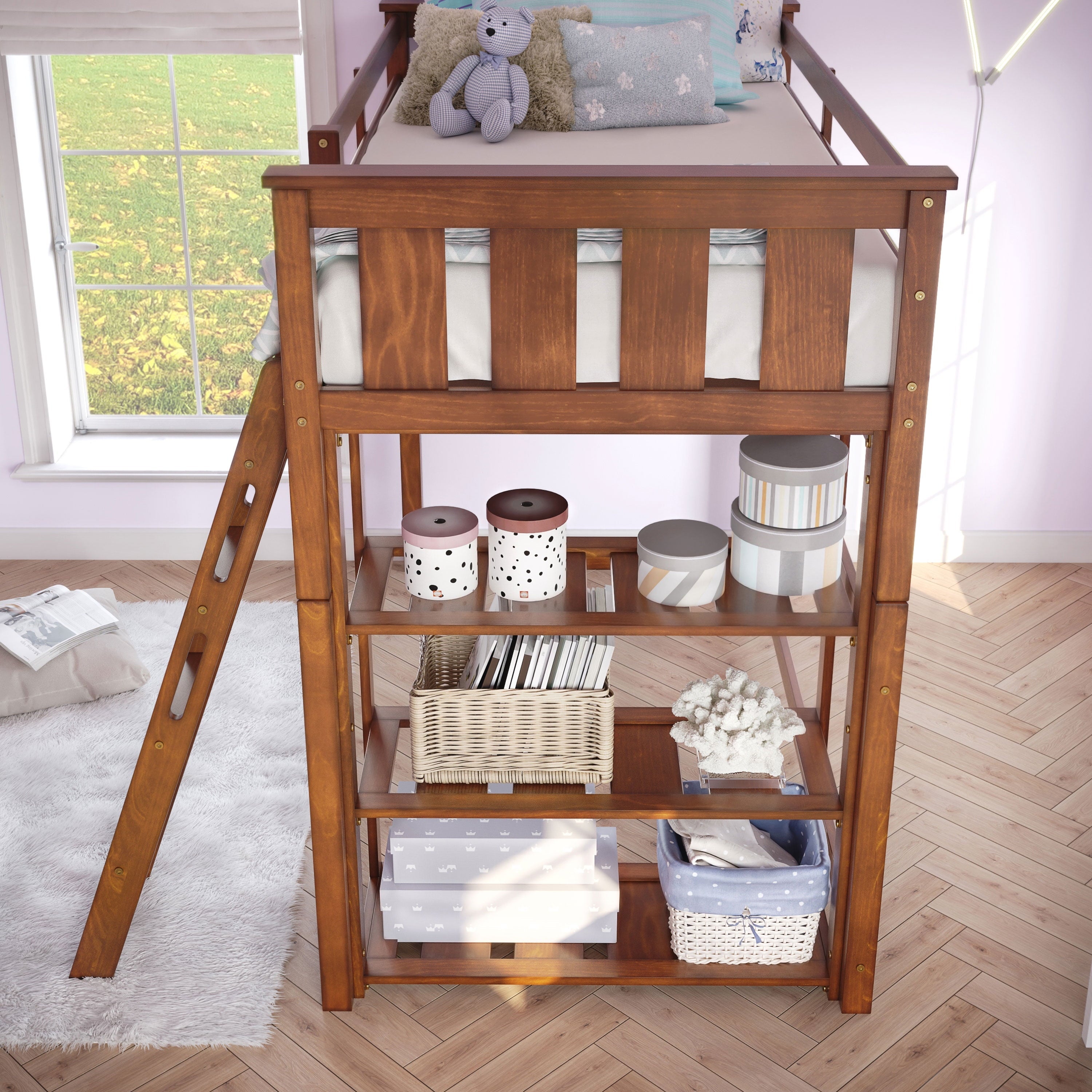 Better Homes and Gardens Kane Twin Loft Bed, Espresso