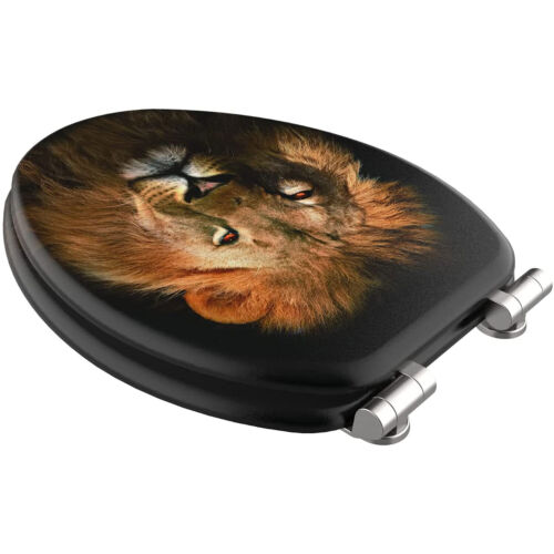 Sanilo 358 Elongated Soft Close Lid Molded Wood Adjustable Toilet Seat(Open Box)