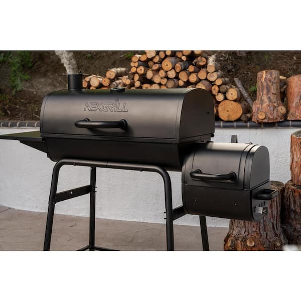 29 in. Barrel Charcoal Grill/Smoker in Black