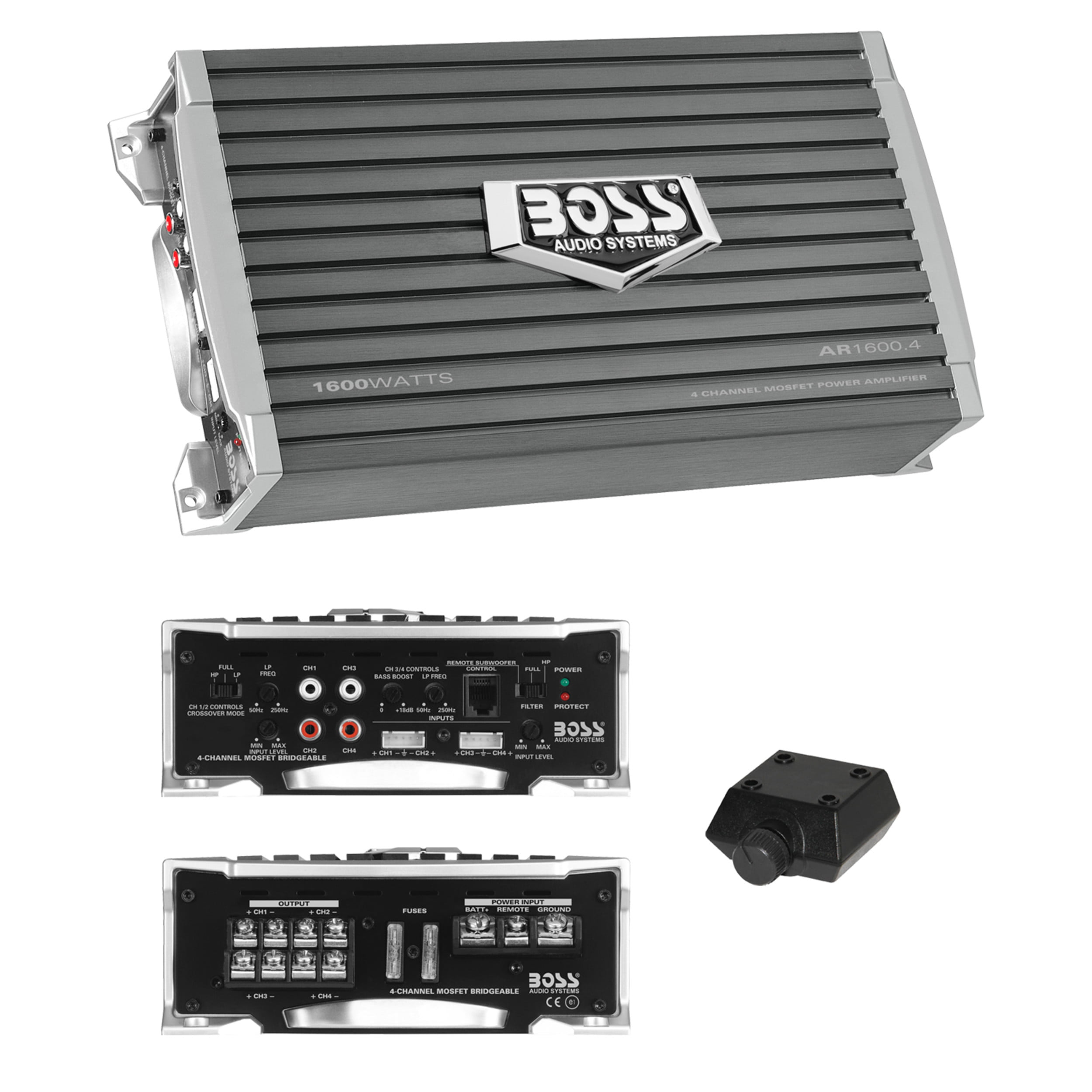 BOSS Audio Systems AR1600.4 4 Channel Car Amplifier, 1600 Watts, Mosfet Power