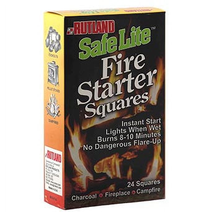 Rutland Products Safe Lite Fire Starter Squares, 24 Squares   50C