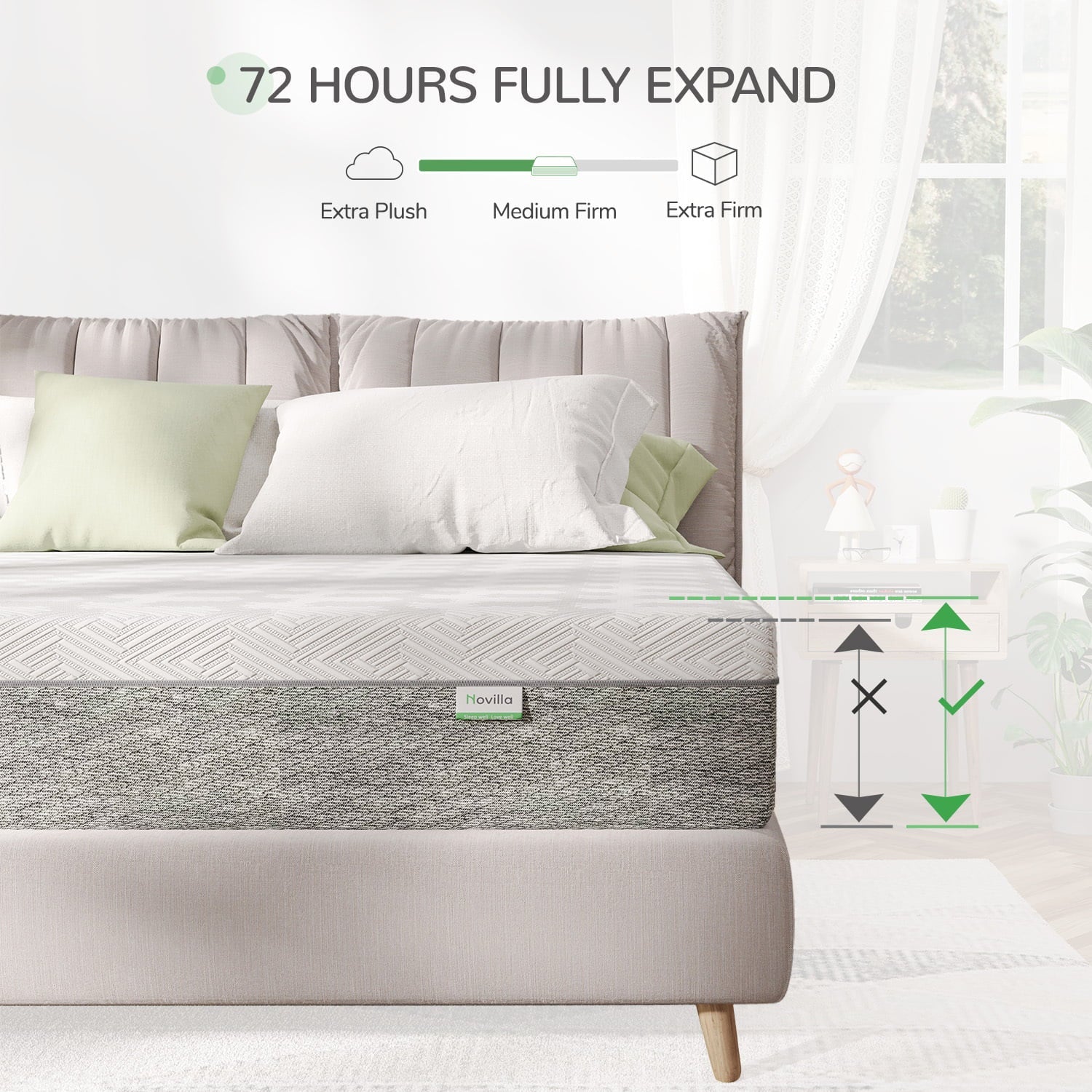 10 inch Gel Memory Foam Mattresses, Queen Size Mattress