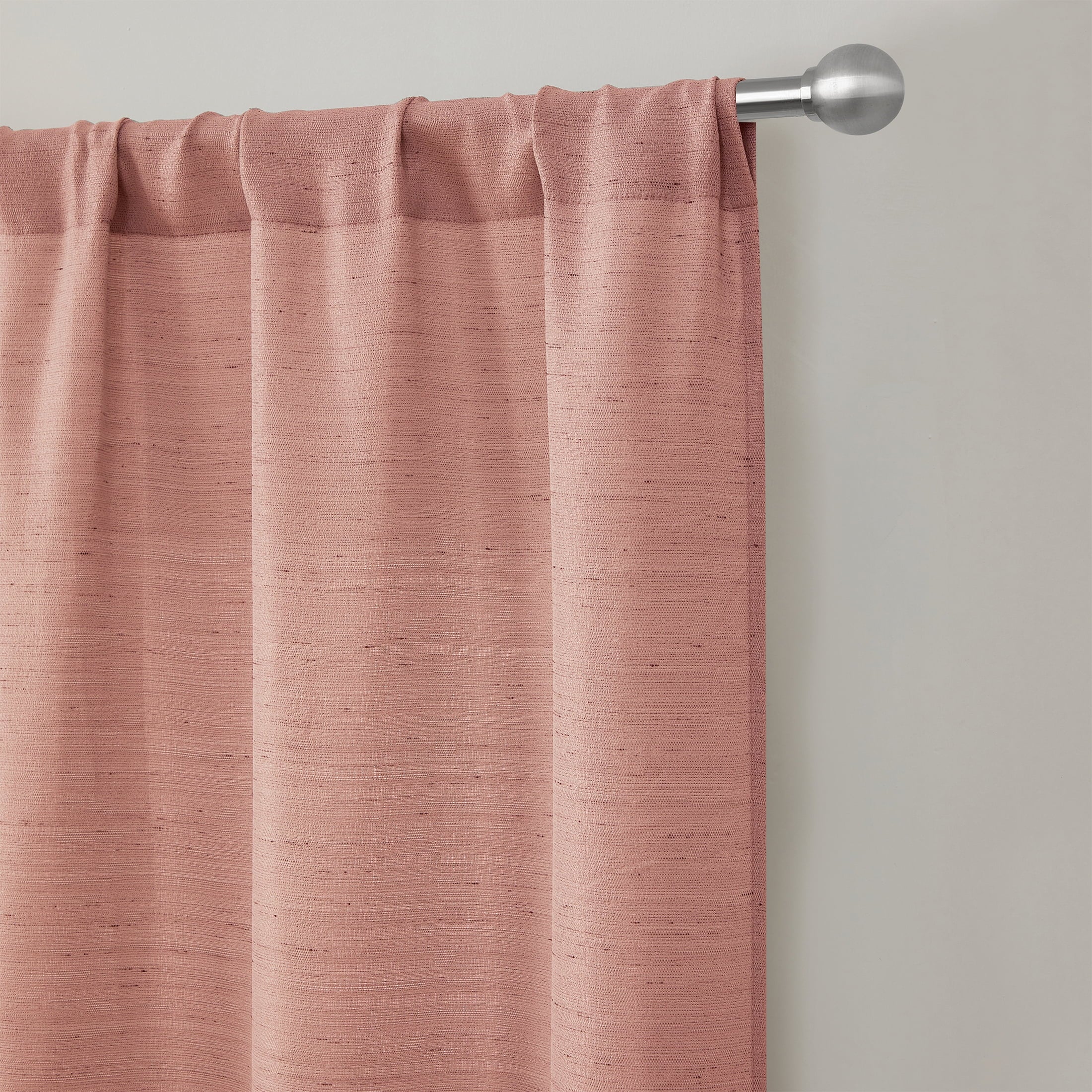 Mainstays Modern Rod Pocket Light Filtering Curtain Set, 28