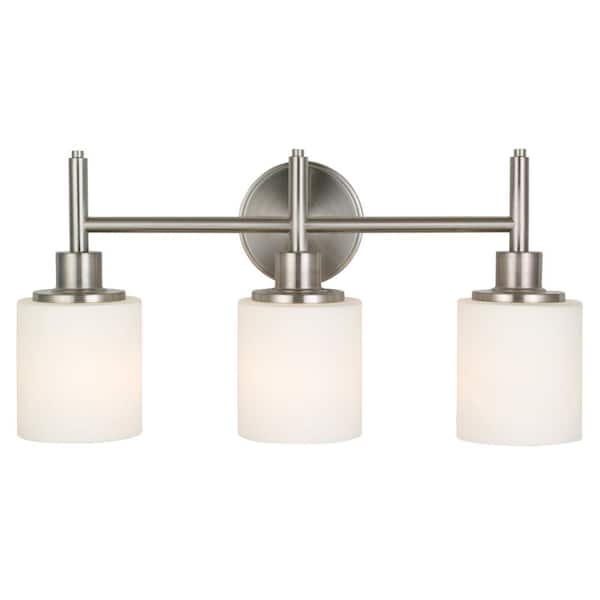 Aubrey 3-Light Satin Nickel Vanity Light