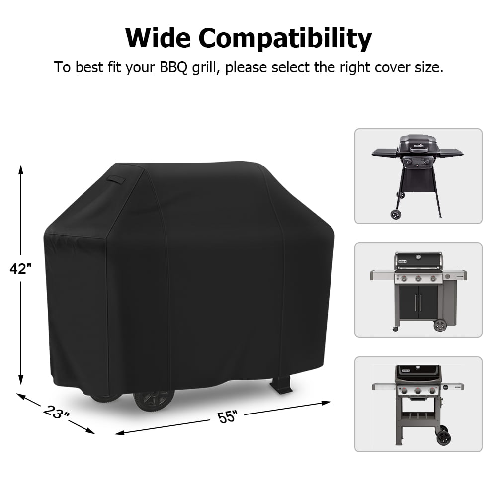 Icover Grill Cover 55 inch, Polyester Electric Smoker BBQ Cover, Light Weight, Weber Char-Broil