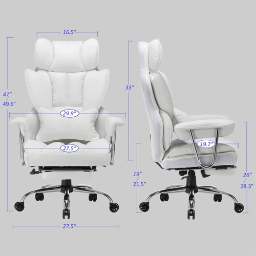 Desk Office Chair Big High Back Chair PU Leather Computer Chair Managerial Execu