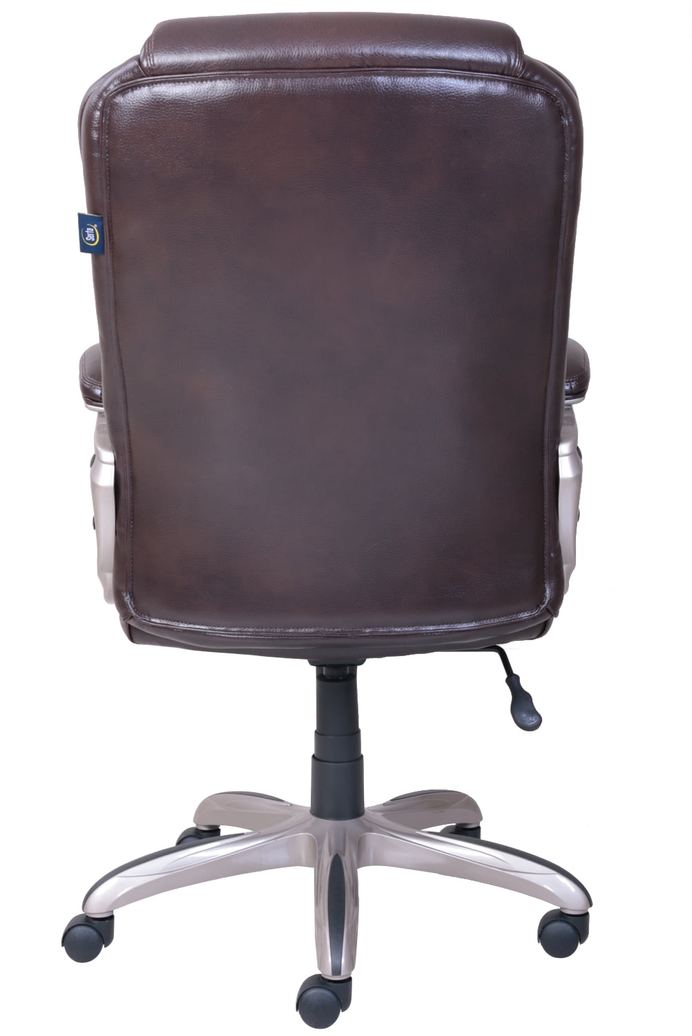 Serta Heavy-Duty Bonded Leather Commercial Office Chair with Memory Foam, 350 lb capacity, Brown