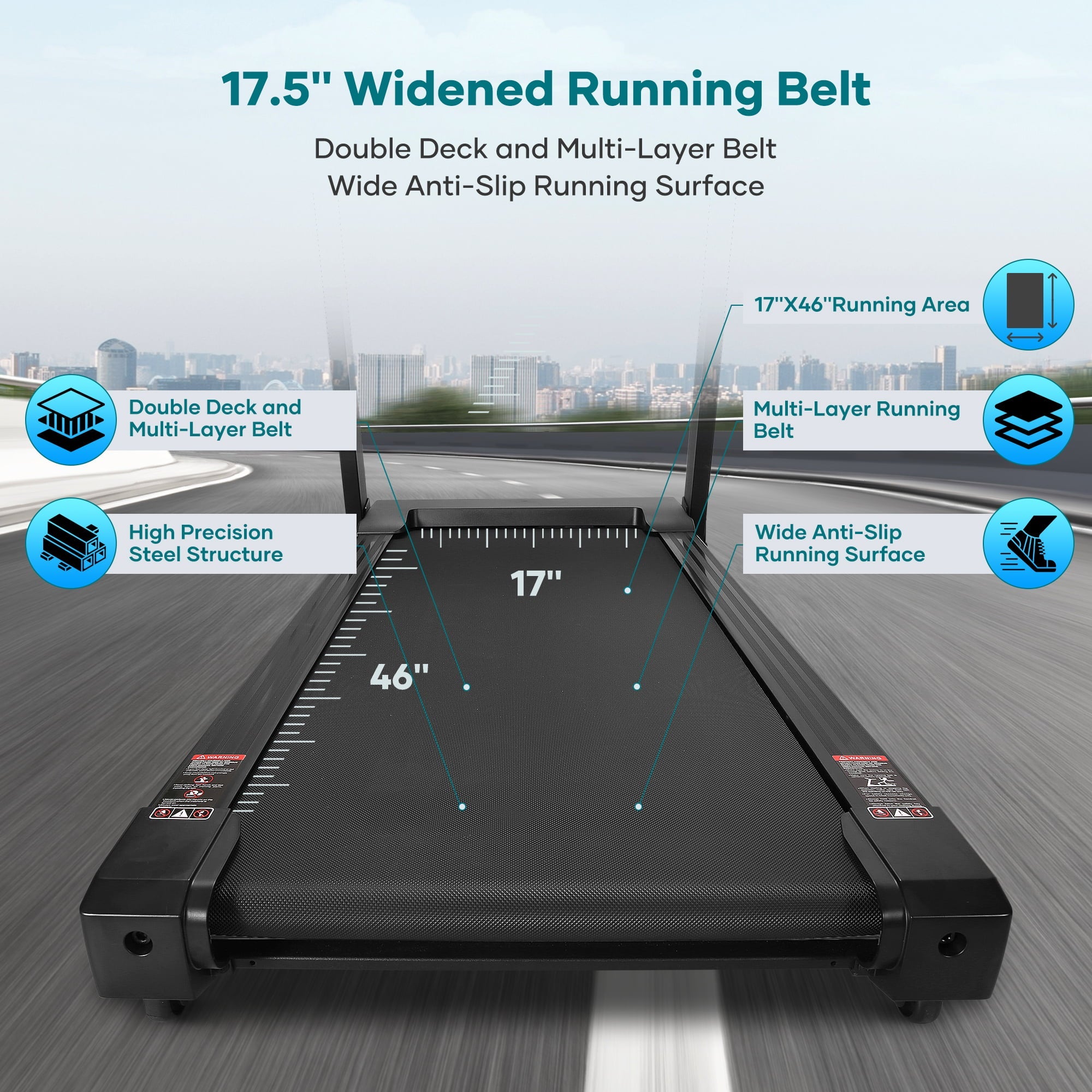 Treadmill with Auto Incline Bluetooth Voice Control  17