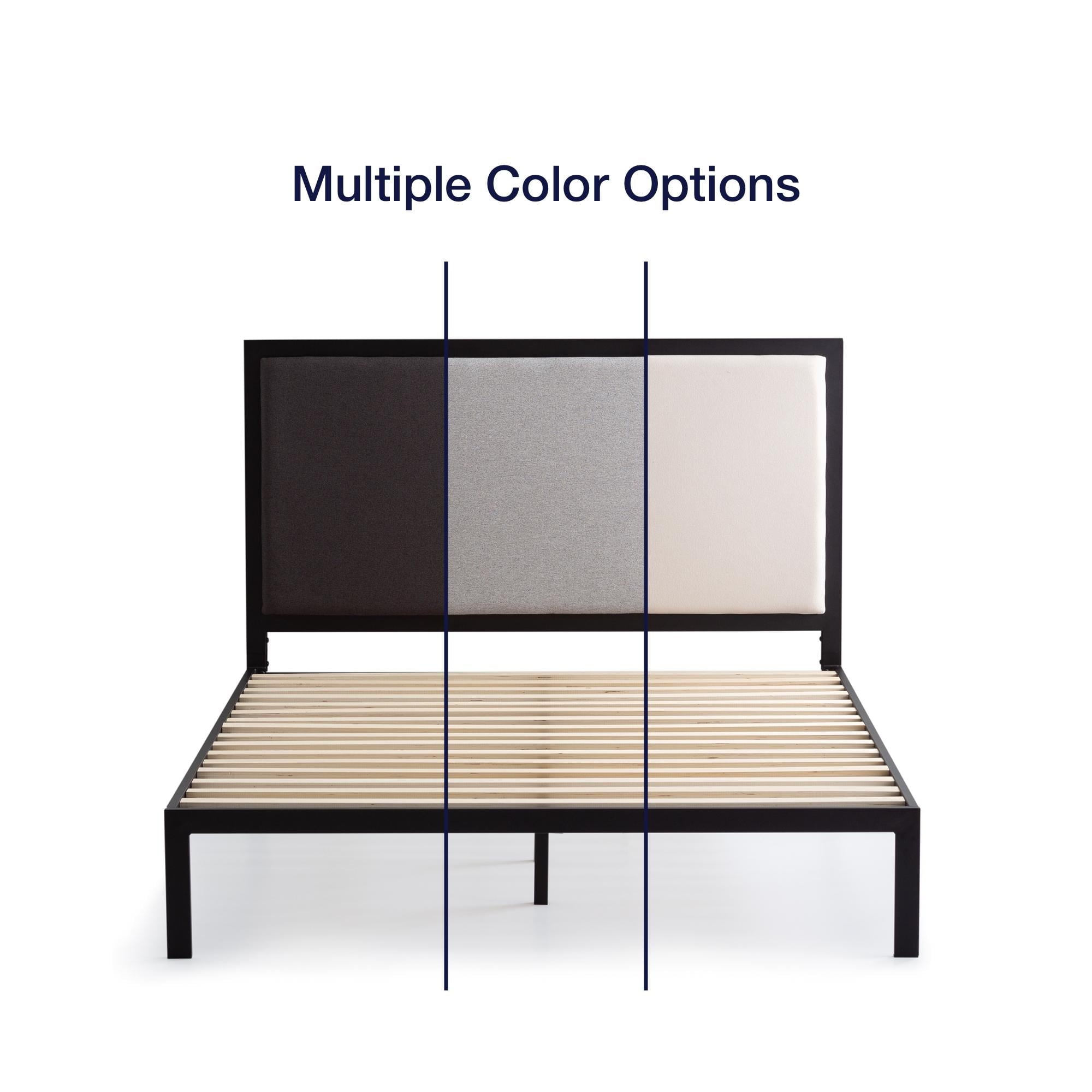 Gap Home Metal Upholstered Bed, Queen, Gray