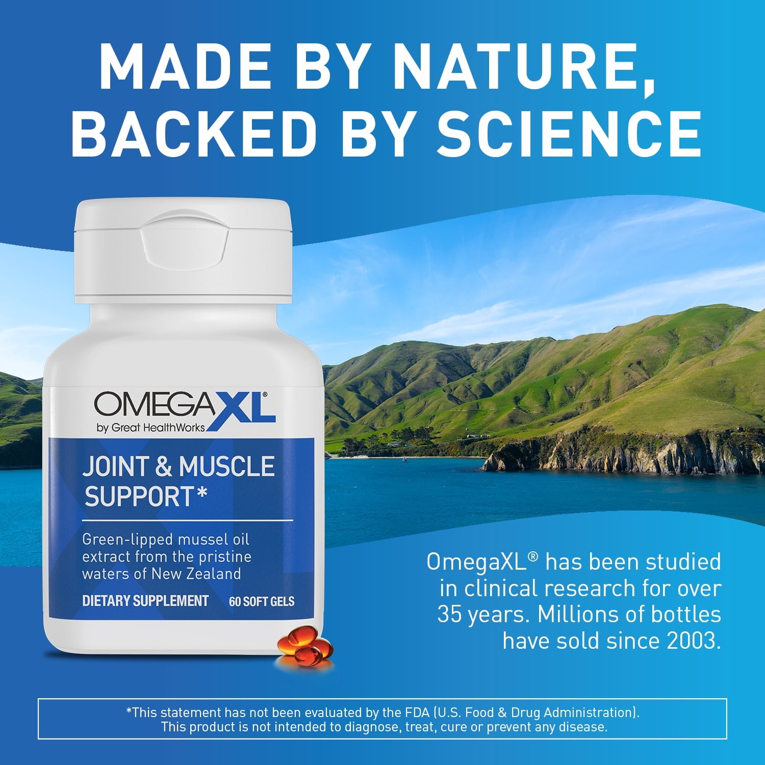 OmegaXL, Supplement Green-Lipped Mussel Oil - 60 Softgels