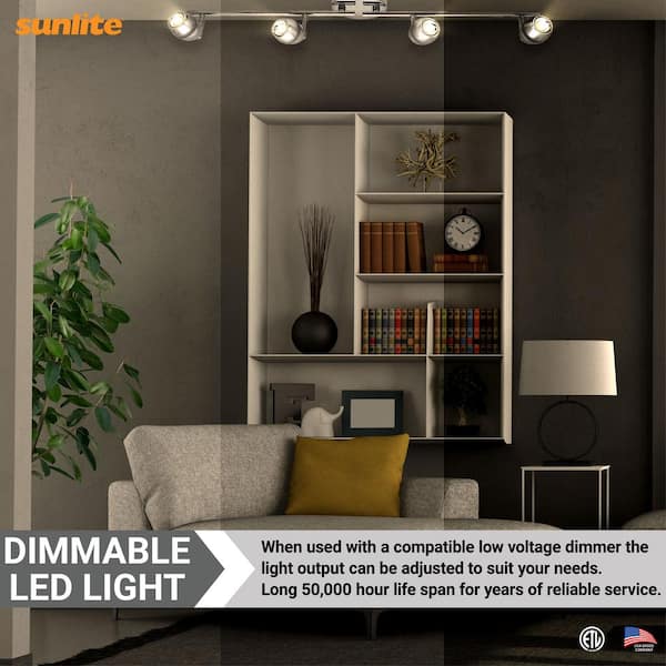 2.6 ft. Chrome Integrated LED Ceiling Mounted Hardwired Track Lighting Kit with Round Chrome Head