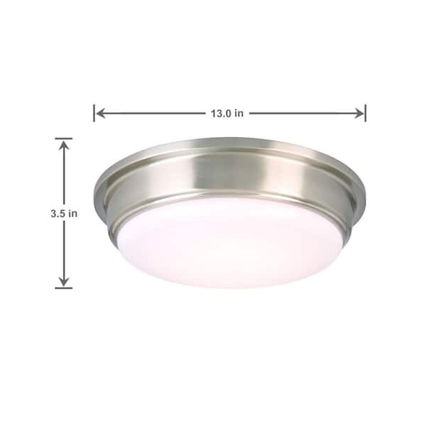 Savannah 13 in. Brushed Nickel Selectable LED Flush Mount