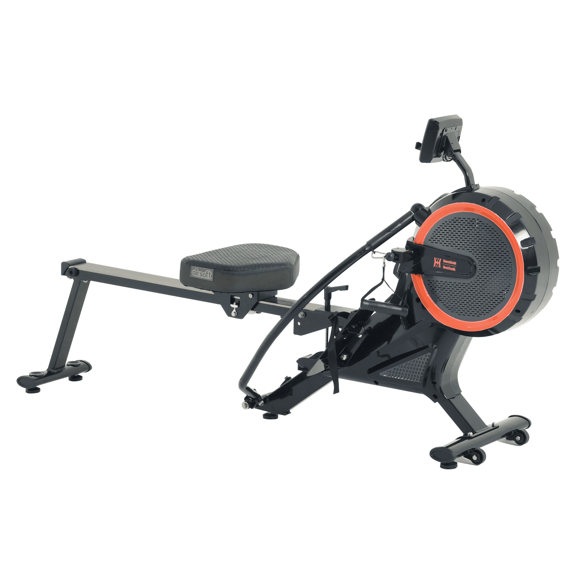 Women’s Health Men’s Health Dual Handle Rower, Airsoft Seat, Bluetooth App, Fan Magnetic Resistance