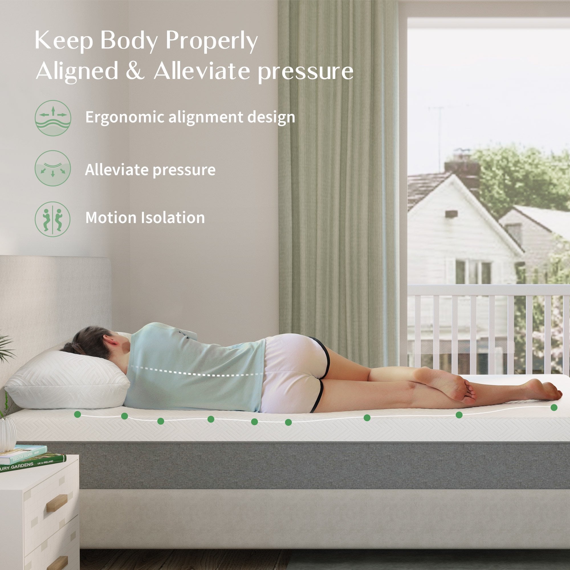 10 inch Cooling Gel Memory Foam Mattress in a Box, Queen Mattress