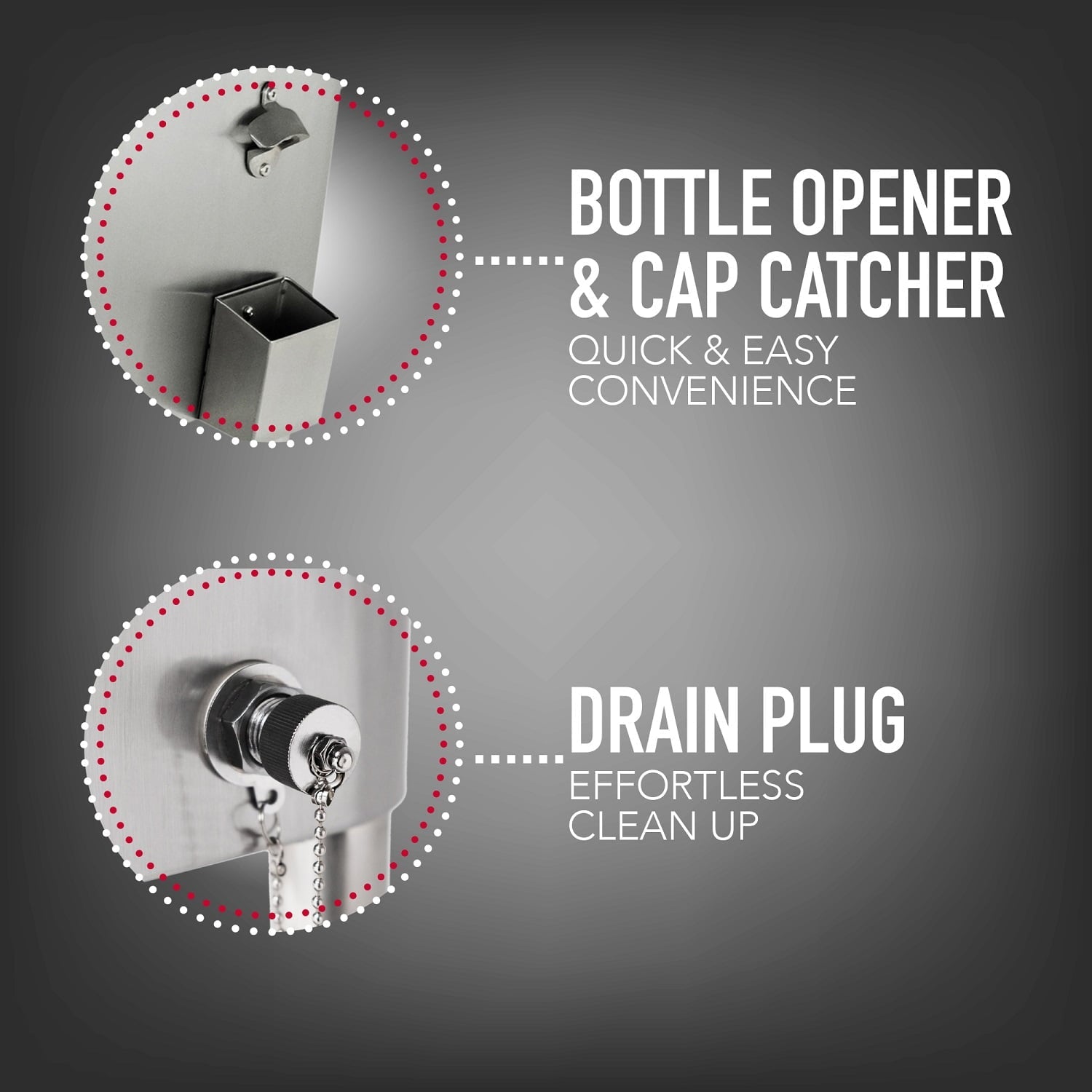 Permasteel PS-206-SS 80 Quart Rolling Patio Cooler with Bottom Tray, Stainless Steel