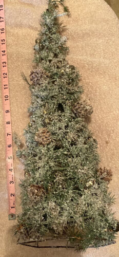 K&K Interiors 20 Inch Snowy Pine Cone Tree