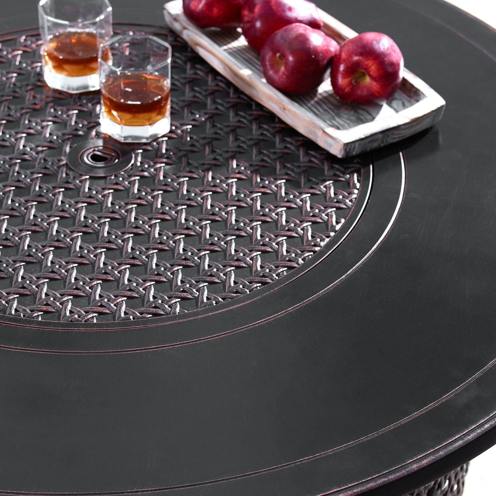 Oakland Living Cliff 44 in. Round Propane Fire Pit Table