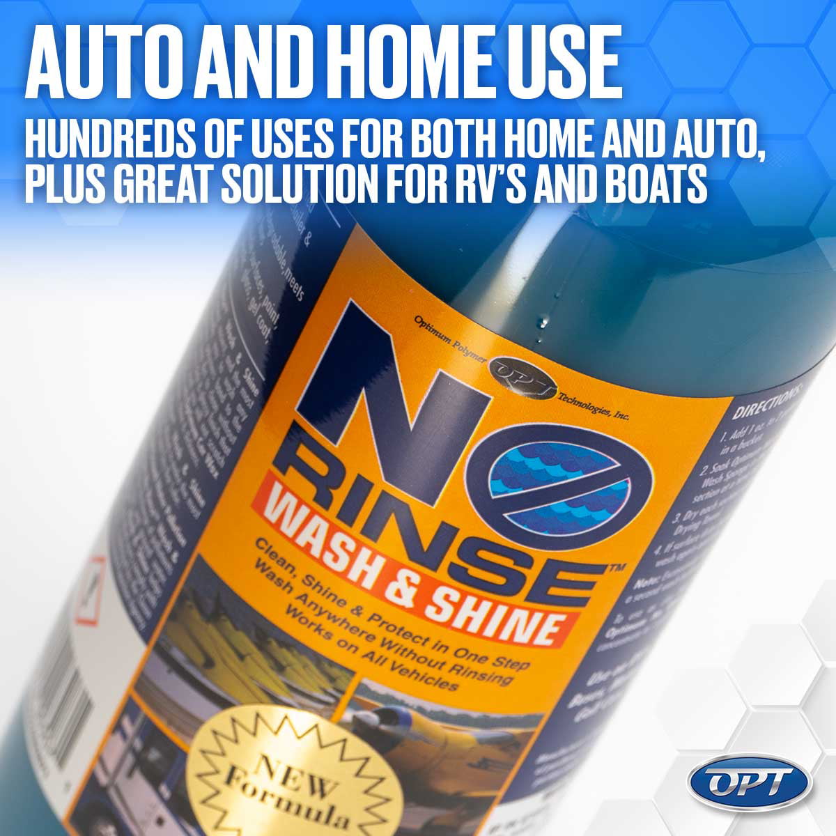 Optimum ONR and BRS - Big Red Sponge Car Cleaning Kit, 32 oz. No Rinse Wash and Shine and Car Wash Sponge