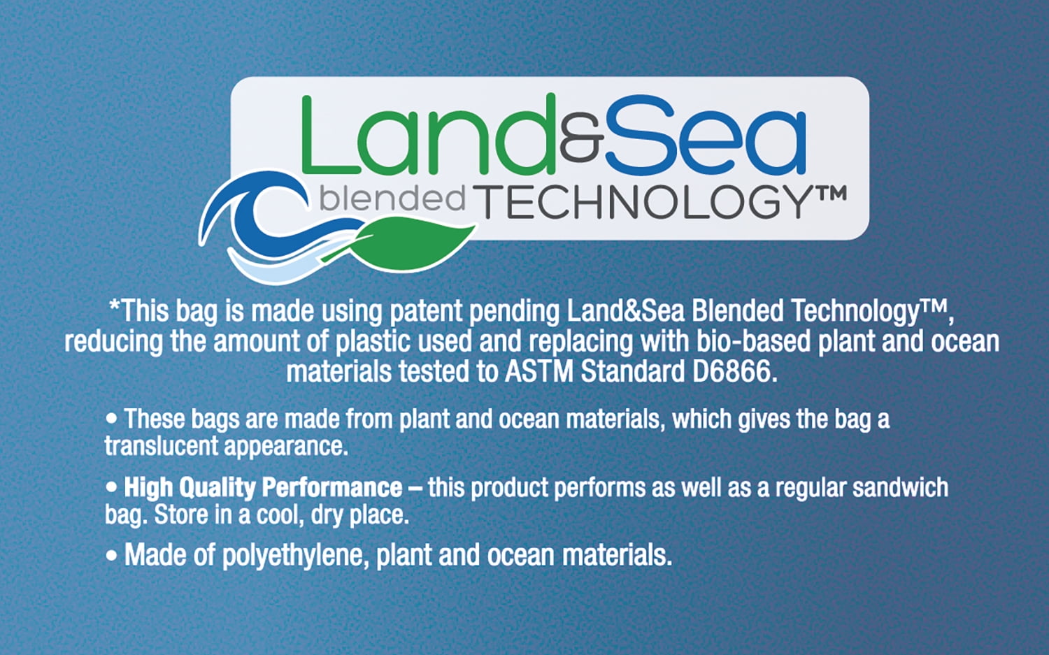 Great Value Reclosable Sandwich Bags, Made with Bio-Based Materials, 50ct