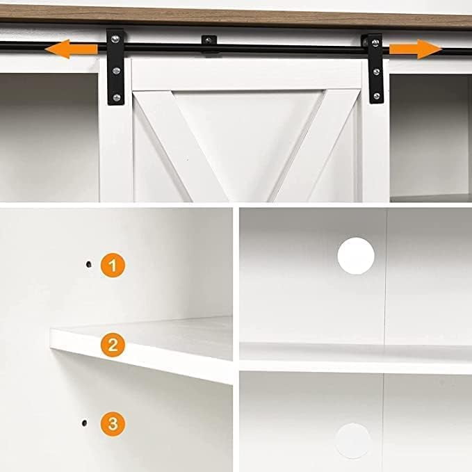 Catrimown Farmhouse Coffee Bar Cabinet with Storage, 58