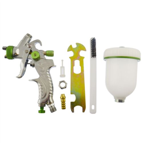 Green Professional Mini HVLP Spray Gun Gravity Feed 1.00mm Touch Up AT524