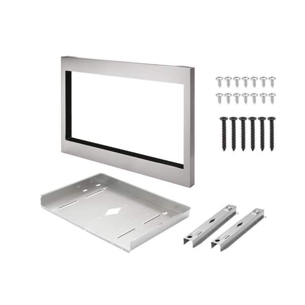 27 in. Trim Kit for Built-In Microwave Oven in Stainless Steel
