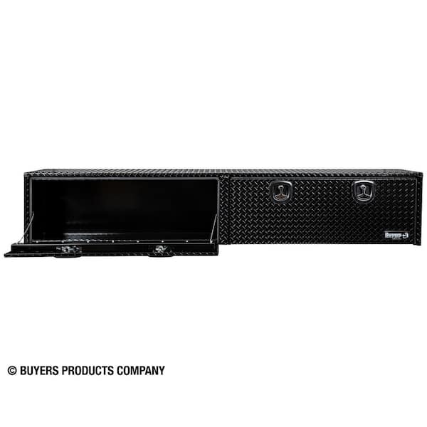 96 in. Black Diamond Tread Aluminum Top Mount Truck Tool Box
