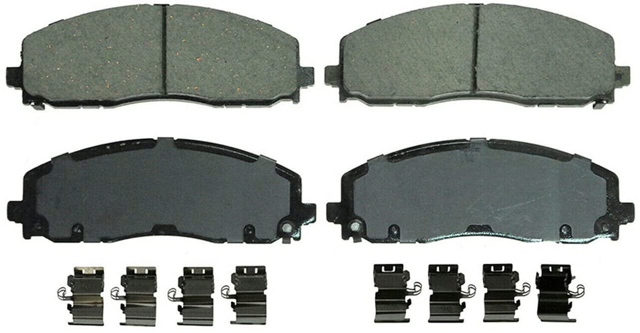 Detroit Axle - Front & Rear Ceramic Brake Pads Replacement for Dodge Grand Caravan Journey Ram C/V VW Routan Chrysler Town & Country - [Models with Dual Piston Calipers]
