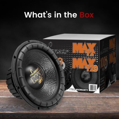 Lanzar Max 12'' 1000 Watt Small Enclosure Dual 4 Ohm Subwoofer