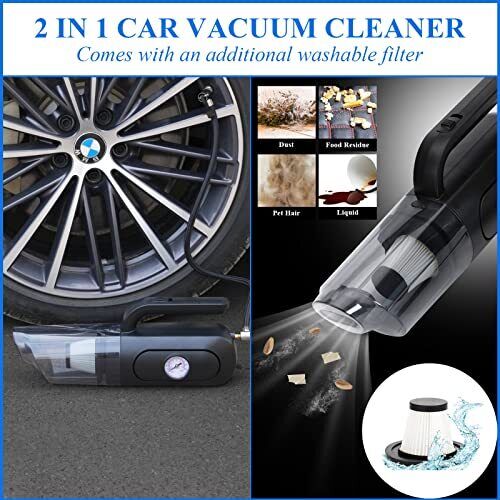31pcs Car Interior Detailing Kit Car Cleaning Kit With Portable Vacuum Cleaner T