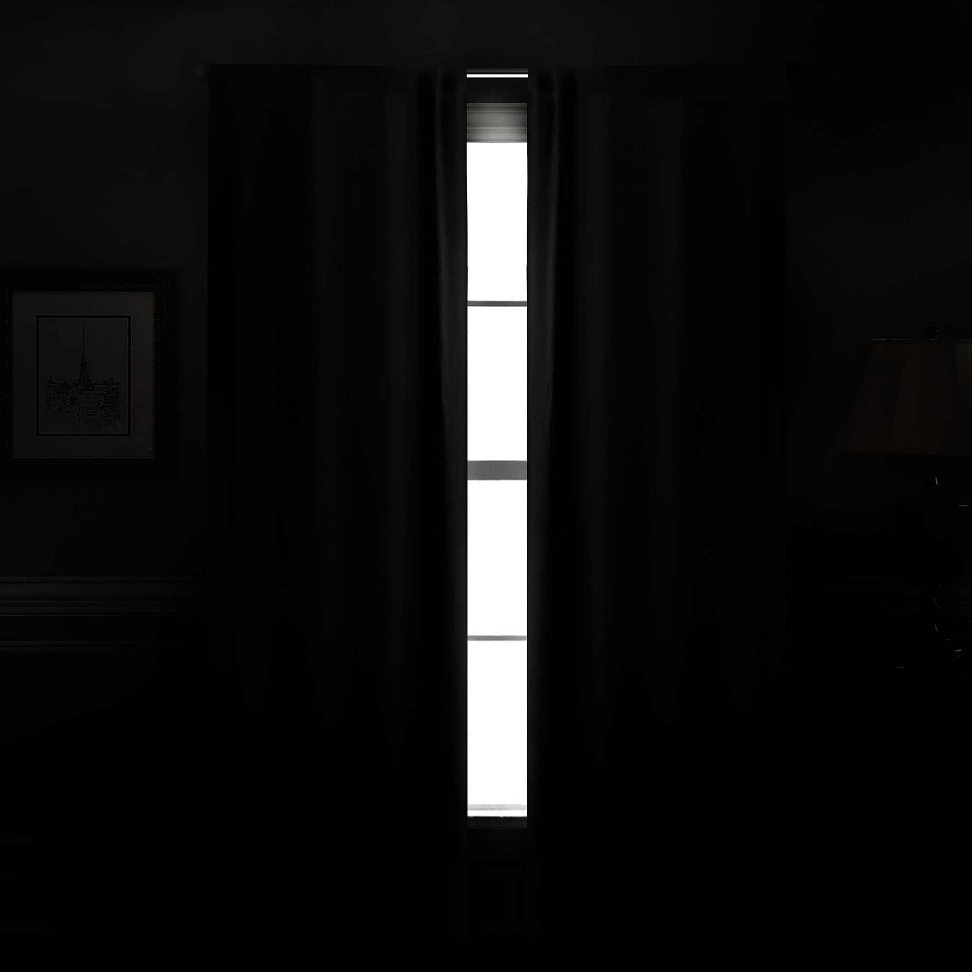 Ecologee Textured Total Blackout Curtains 2 Pack Panel Set - 100% Recycled, Navy, 40