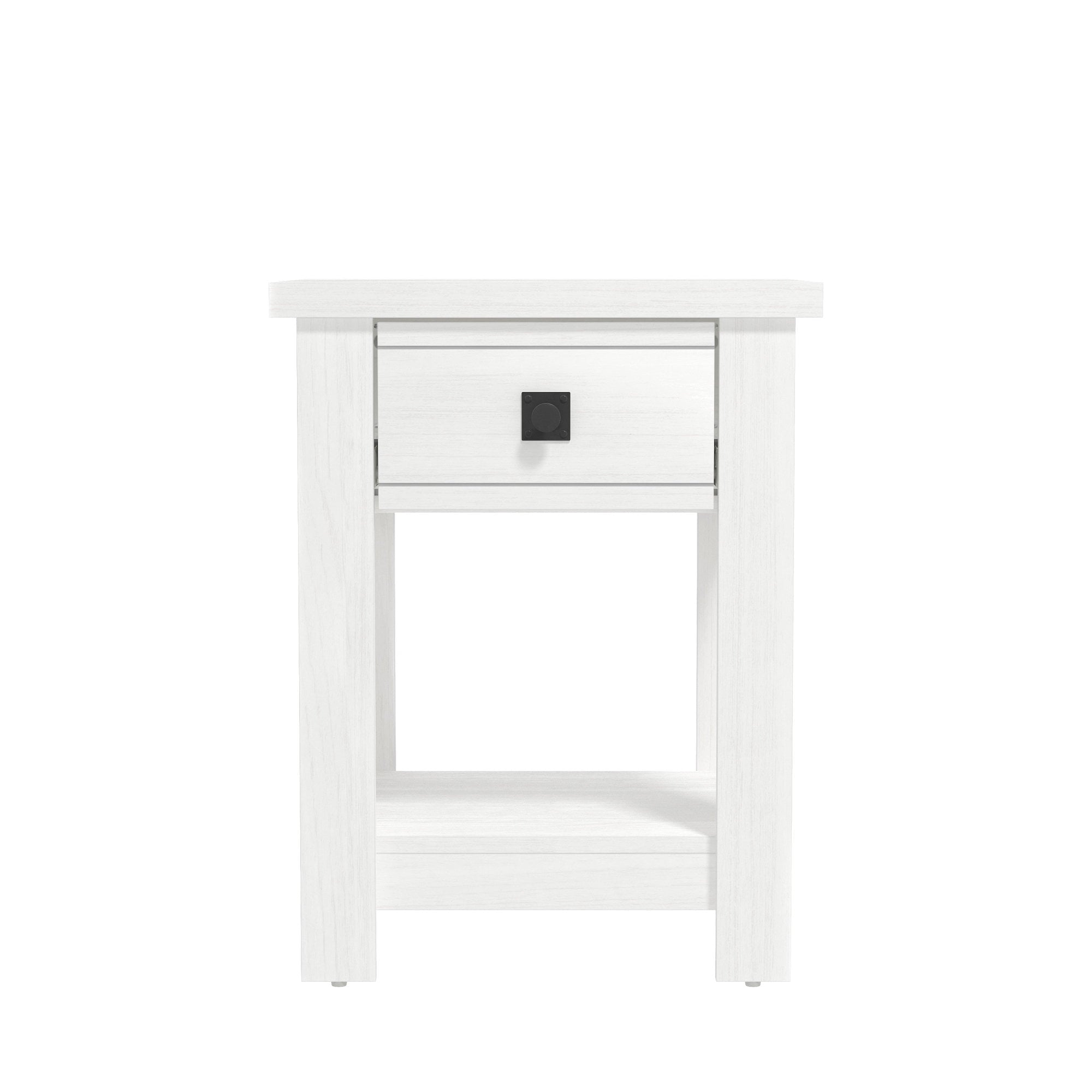 Hillsdale Addison Farmhouse 1 Drawer Nightstand, Set of 2, White