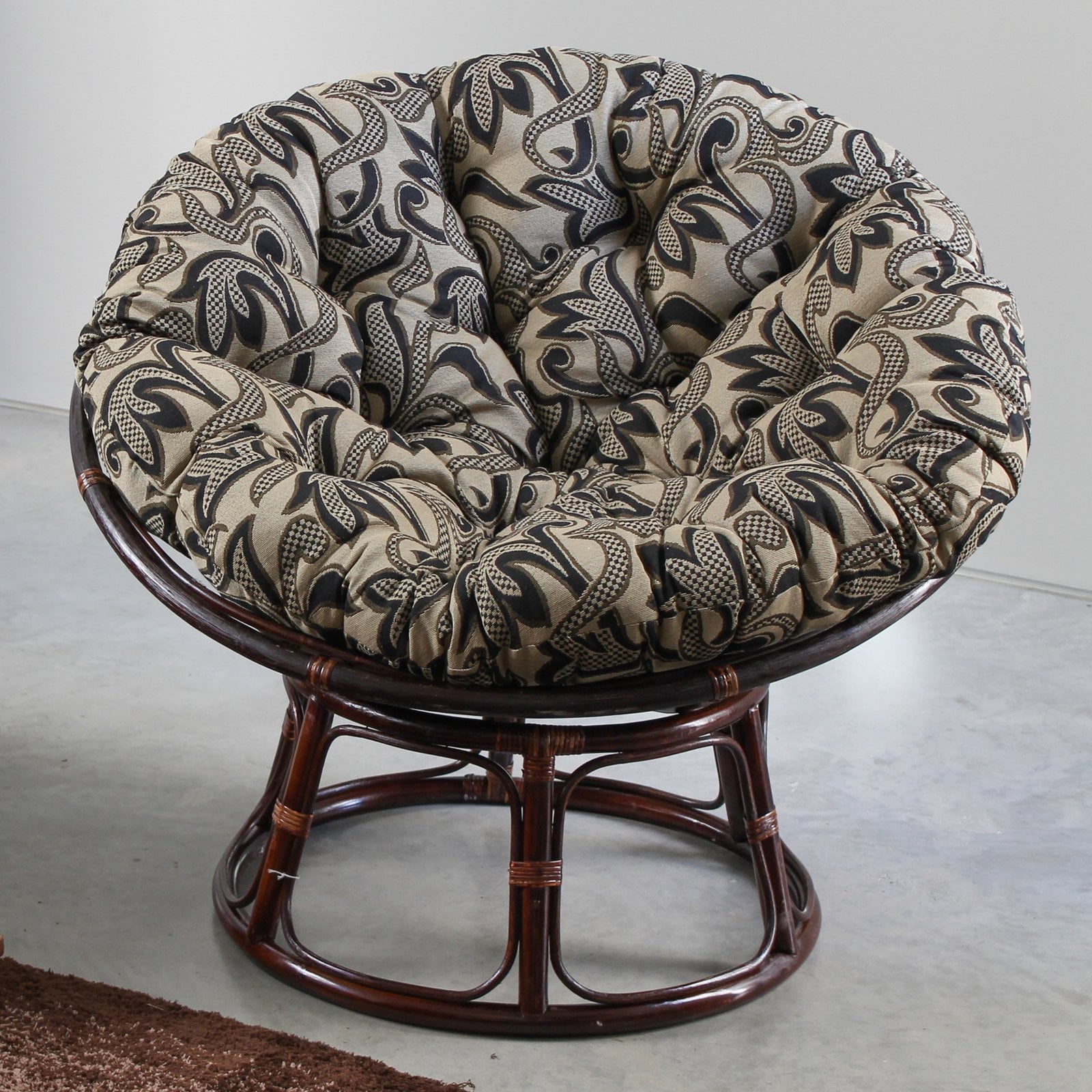 International Caravan 42 in. Papasan Chair with Tapestry Cushion