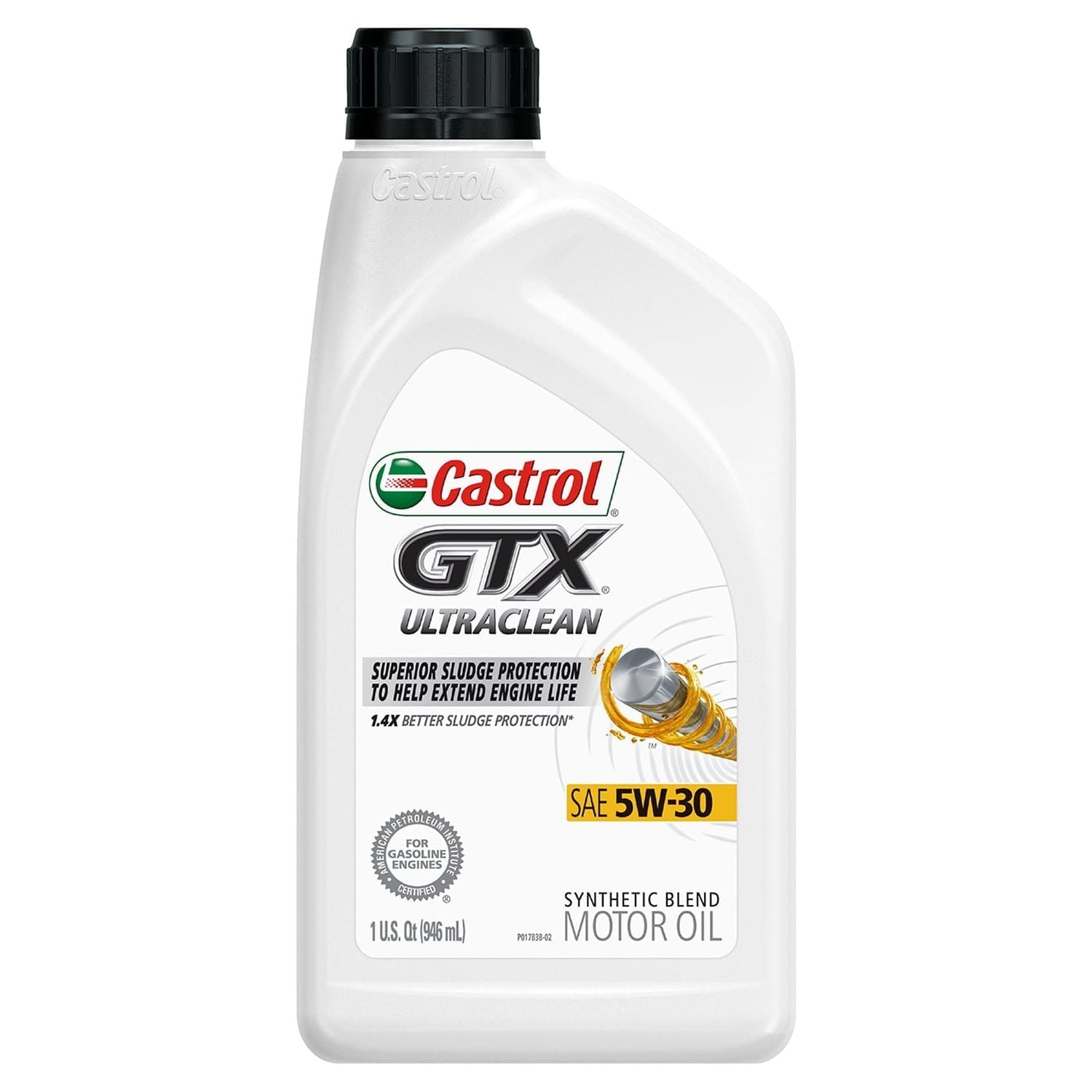 Castrol GTX Ultraclean 5W-30 Synthetic Blend Motor Oil, 1 Quart