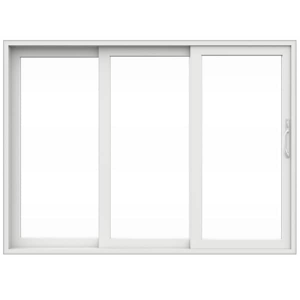 V4500 Multi-Slide 105 in. x 80 in. Left-Hand Low-E White Vinyl 3-Panel Prehung Patio Door