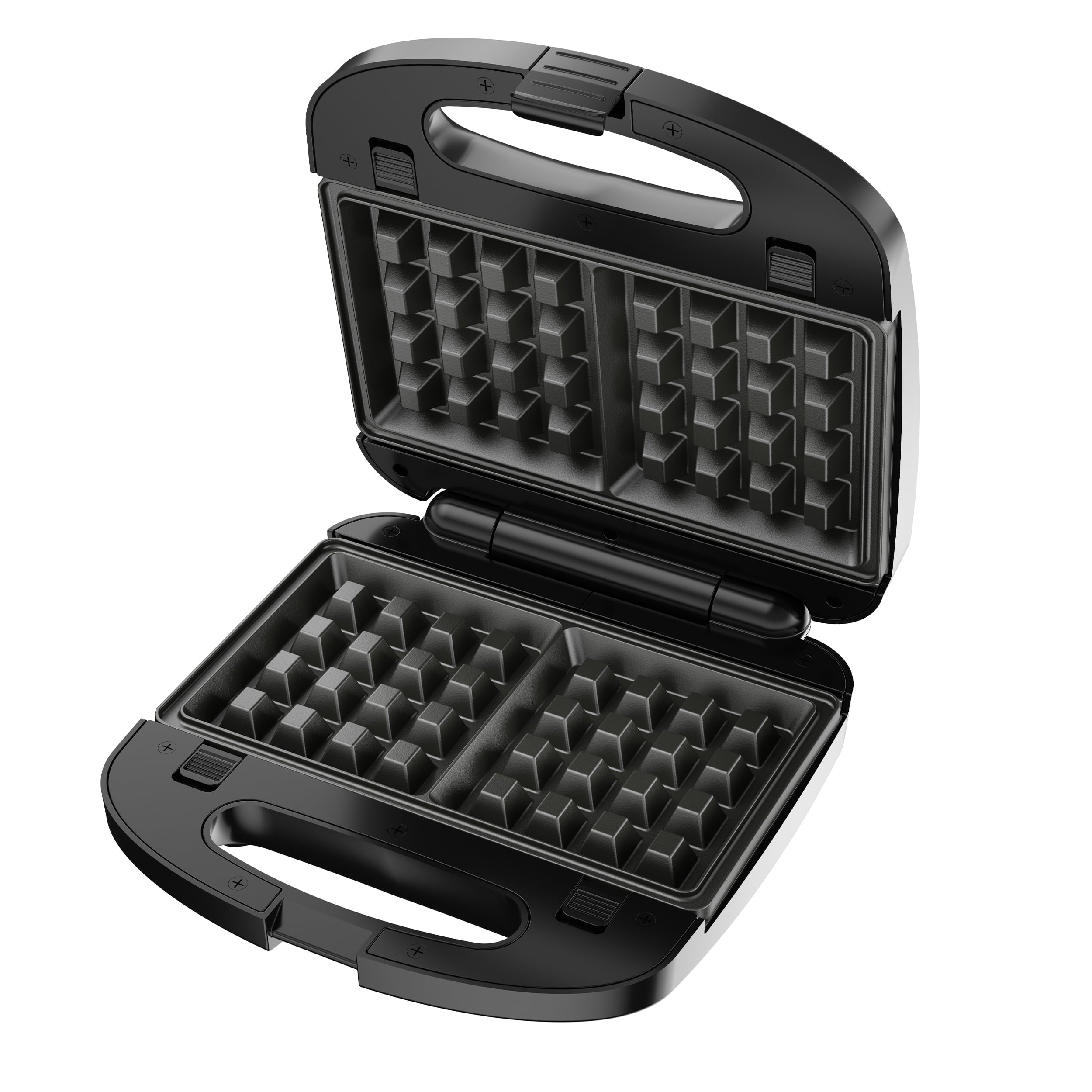 and Decker 3-in-1 Morning Meal Station Electric Waffle Maker Compact Grill in Black
