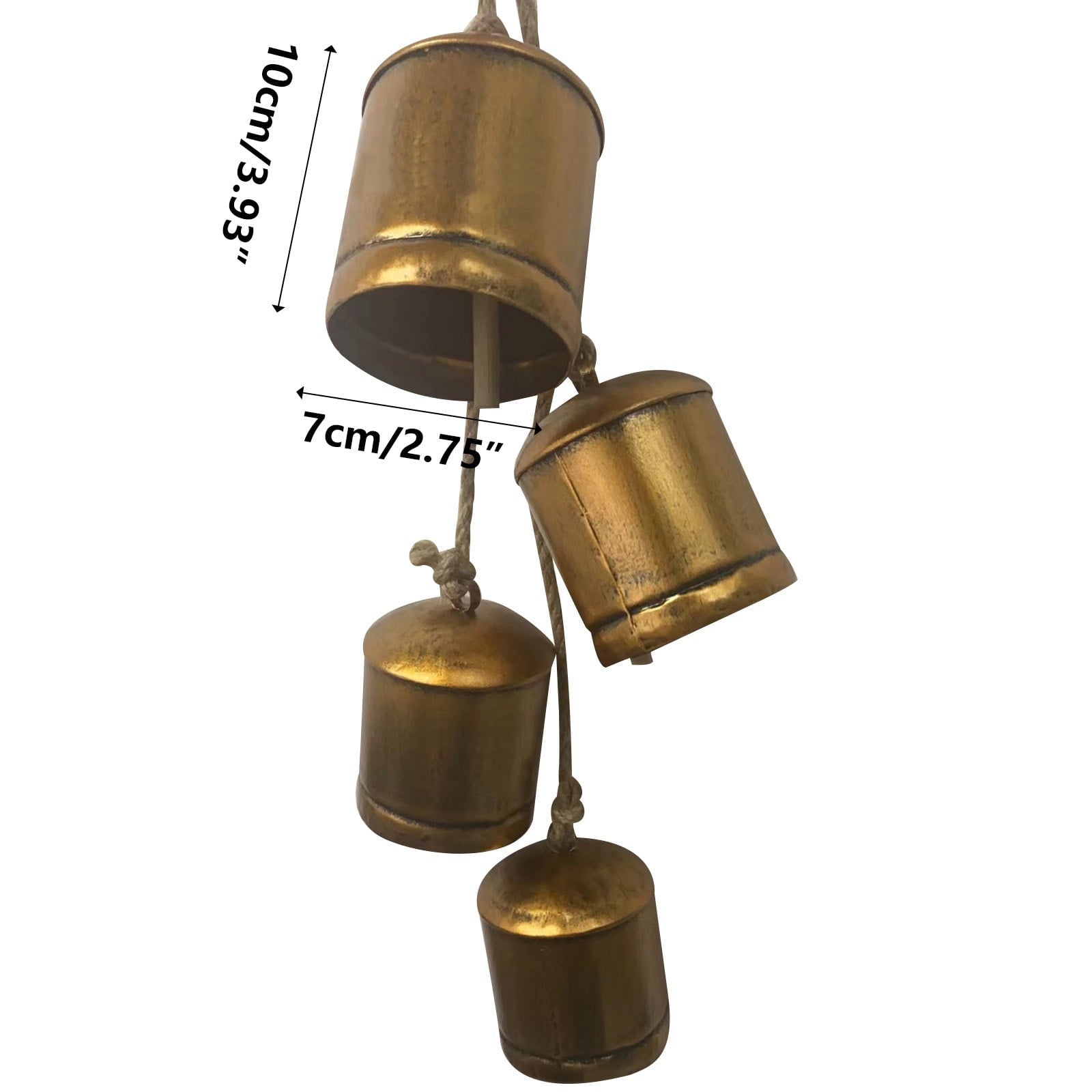 Kokovifyves Home Decor Clearance Iron Hanging Cow Bells Christmas Artwork Vintage Style Hanging Iron Metal Cattle Bells Indoor and Outdoor Decoration