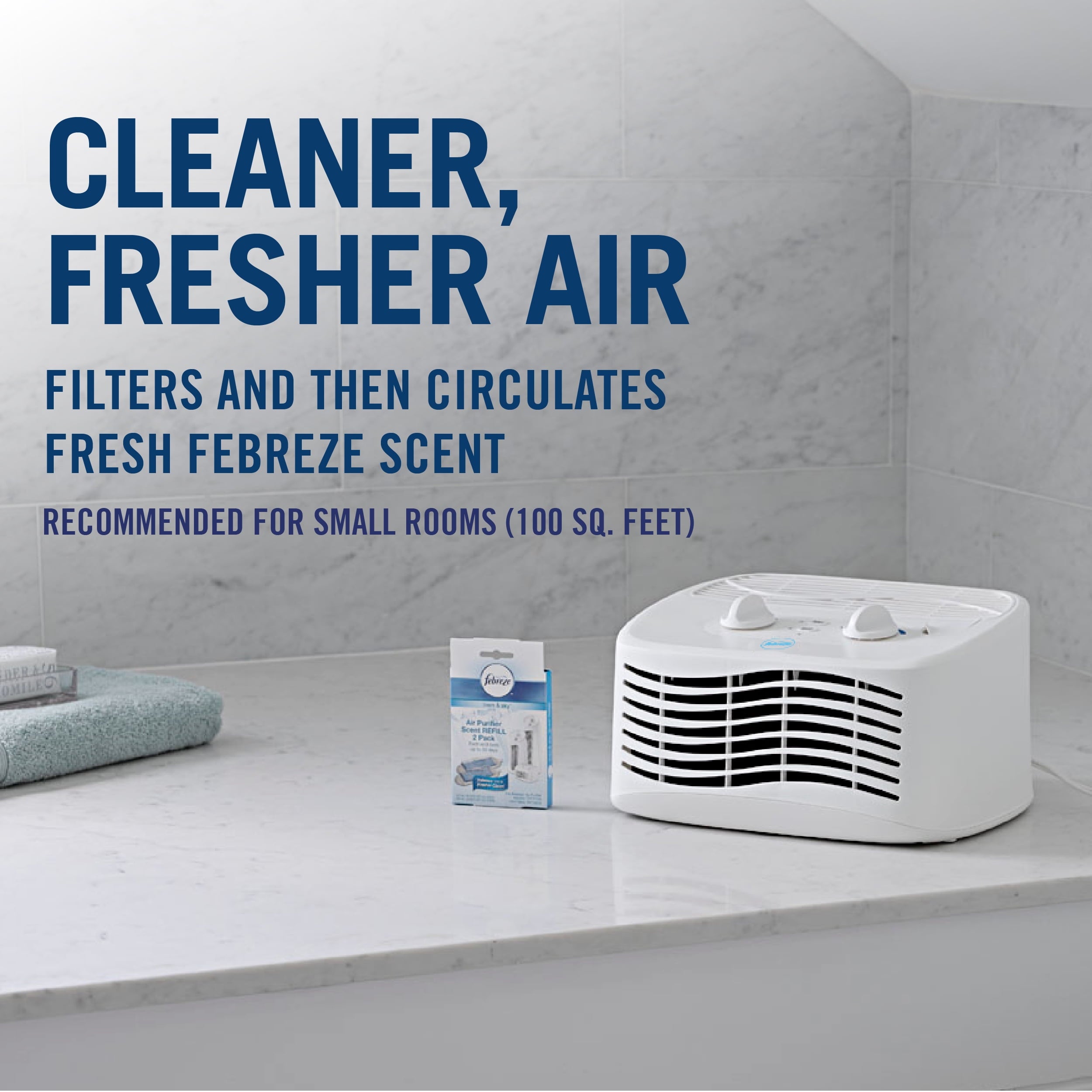 Febreze Tabletop HEPA-Type Air Purifier FHT170W, White