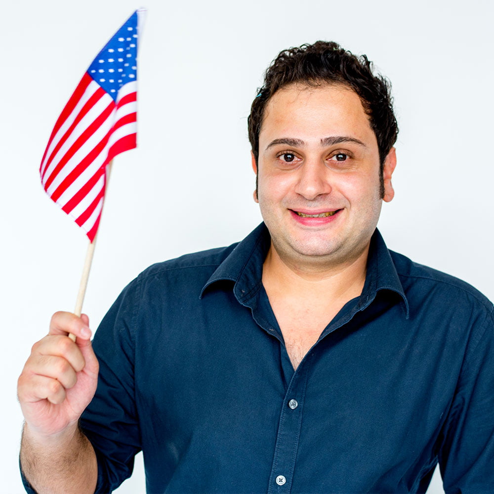 Pack of 12, Small US American Handheld Flags, 4x6 Inch Golden Spear Tip, Stick Flags Crystal Lemon