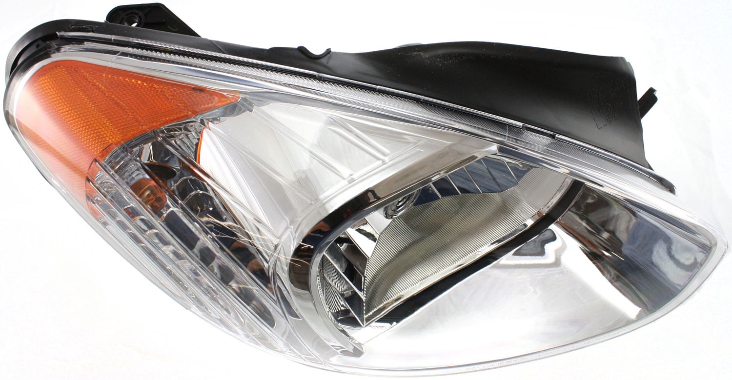 Headlight Compatible With 2006 Hyundai Accent Right Passenger Halogen With bulb(s)