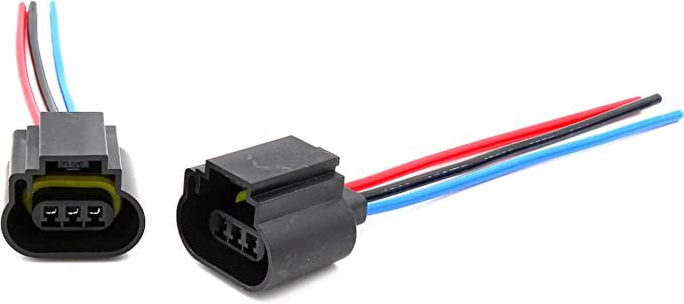 Alla Lighting T5-1/4 P26.4t Base 85908 9008 H13 Sockets Female Adapter High Temp Wiring Harness Wire Replacement