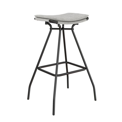 Industrial Design Backless Comfort Kitchen Bar Stool Saddle-shaped Padded Seat