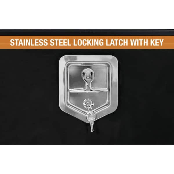 14 in. x 12 in. x 24 in. Gloss Black Steel Underbody Truck Tool Box