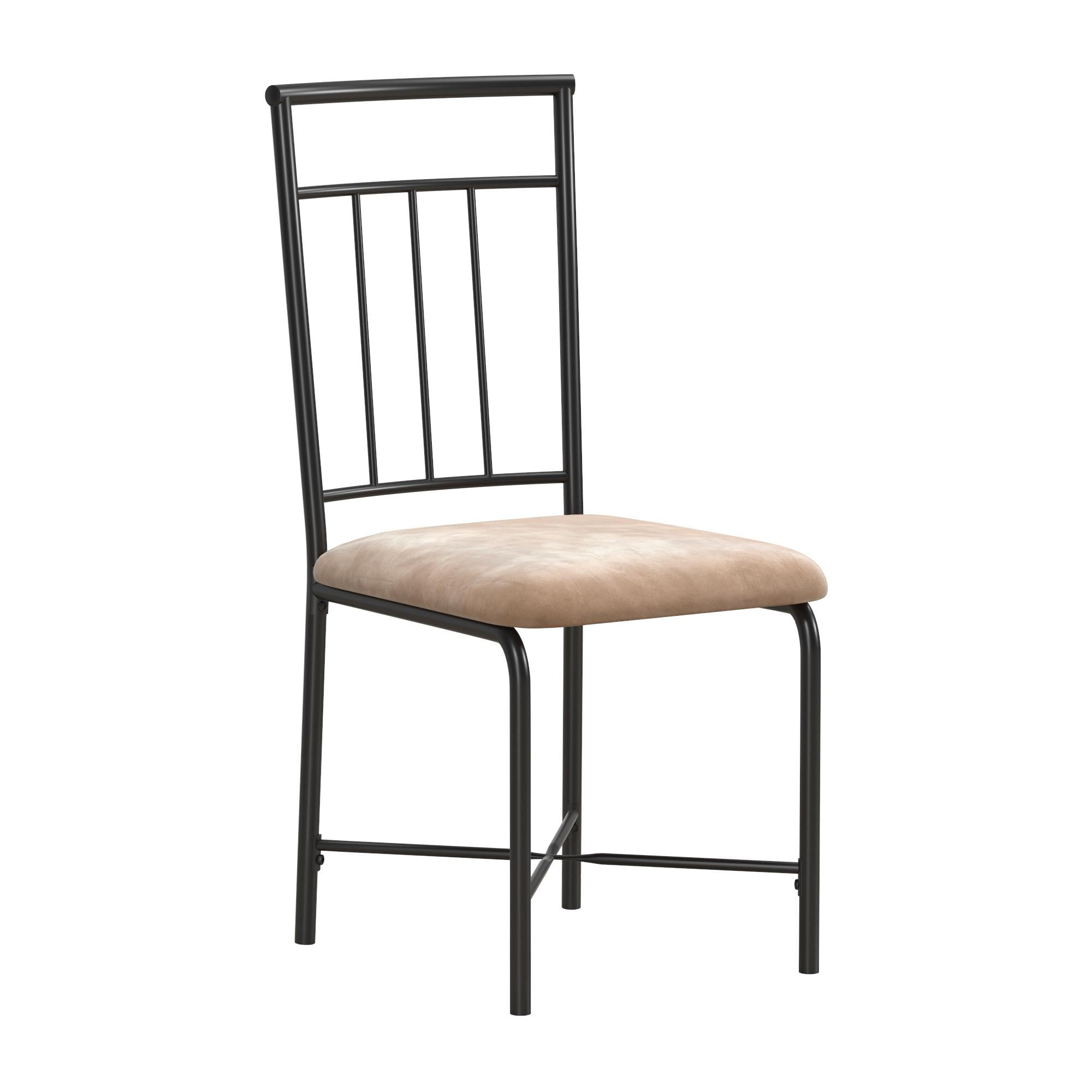 Mainstays Louise Traditional 5-Piece Wood & Metal Dining Set, Deep Walnut