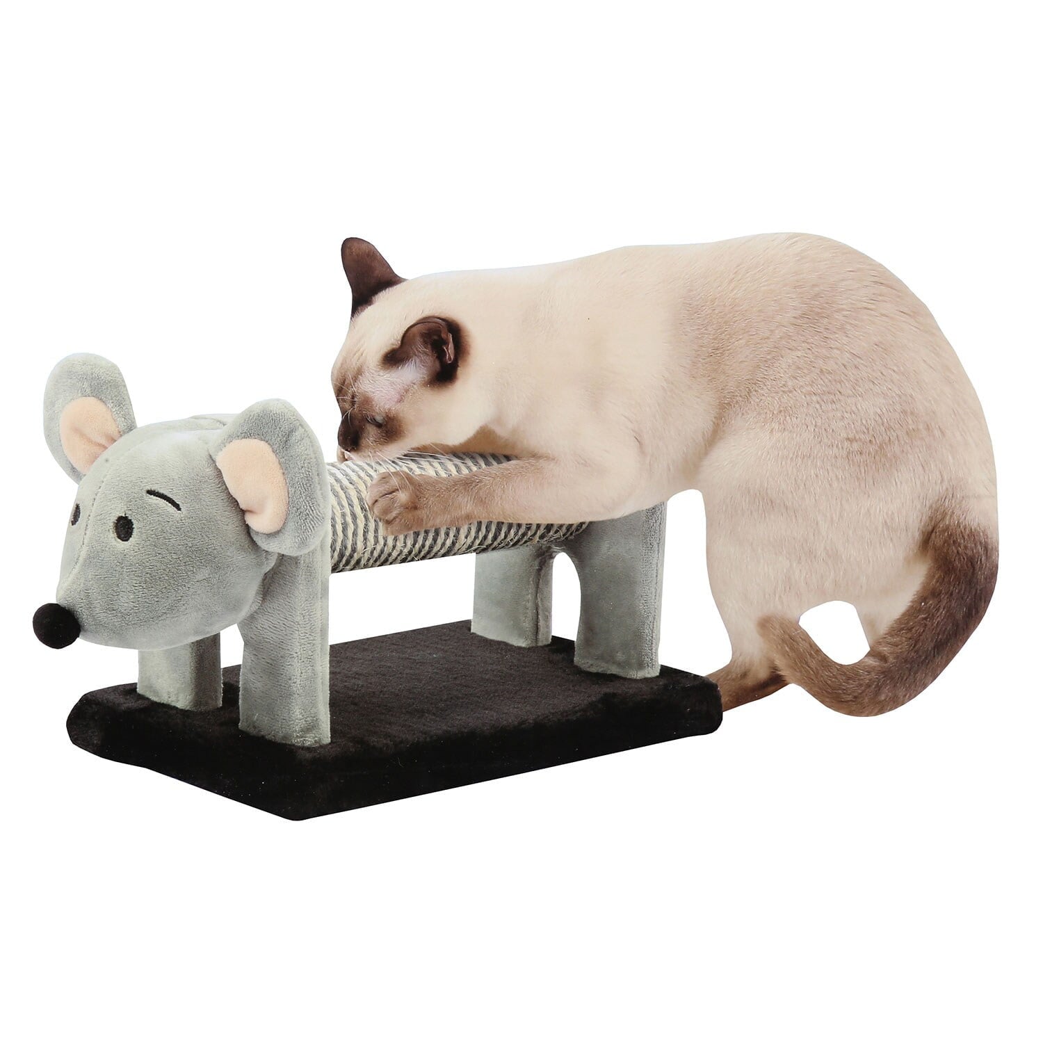 Kitten Scratching Post - Mouse Shaped Cat Pole with Spring Tail Ball Toy