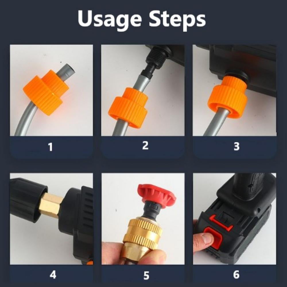 Maraawa Cordless Power Washer Cordless Pressure Washer, 24V Portable Pressure Washer for Car Fence Floor Cleaning & Watering Washing Cars, Watering Flowers